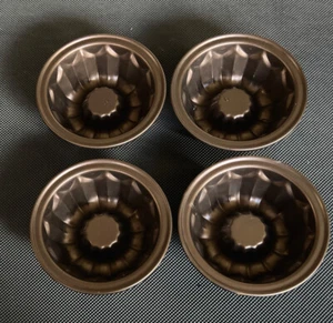 "Mini sartén Budtcake, moldes para pasteles de lava acanalados antiadherentes marrones de 4""" - Imagen 1 de 3