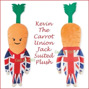 Kevin the Carrot in Union Jack Suit Queen 70th Jubilee Celebration Plush Toy NEW - Picture 1 of 12