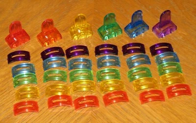 1999 Wizard of Oz Game Parts 6 Emerald City Movers 30 Rainbow Arcs - Art Crafts - Image 1 of 2
