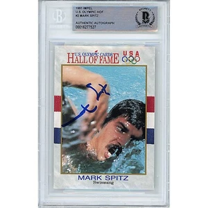 Mark Spitz Auto 1991 Impel US #2 Olympics HOF Team USA Signed Card Beckett Slab - Picture 1 of 5