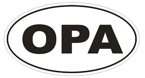 OPA Oval Bumper Sticker or Helmet Sticker D1870 Euro Oval Greek - Picture 1 of 1