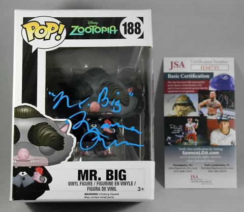 MAURICE LAMARCHE SIGNED MR BIG ZOOTOPIA FUNKO POP FIGURE DISNEY AUTOGRAPH JSACOA Cover
