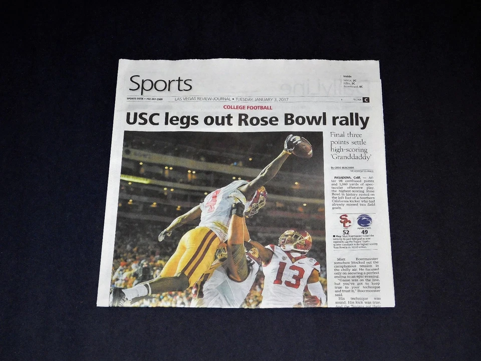 USC Trojans Fútbol Rose Bowl Victoria vs Penn St - Vegas News Página de Deportes NUEVO Foto 1 de 1