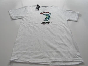 Camiseta para niños Youth Volcom Rip It Frog 100 % algodón blanca nueva con etiquetas - Imagen 1 de 4