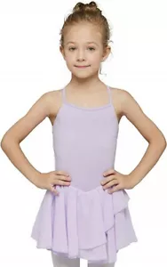 MdnMd Girls' Camisole Cotton skirted Leotard Dress size 4-6 Ballet Purple - Picture 1 of 2