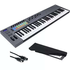 Novation FLkey 61 USB MIDI Keyboard Controller Bundle w/ Dust Cover & cable KIT - Picture 1 of 7