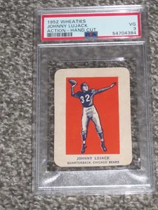 Fútbol americano Wheaties Johnny Lujack 1952 acción corte a mano PSA 3 en muy buena condición casi nuevo - Imagen 1 de 2