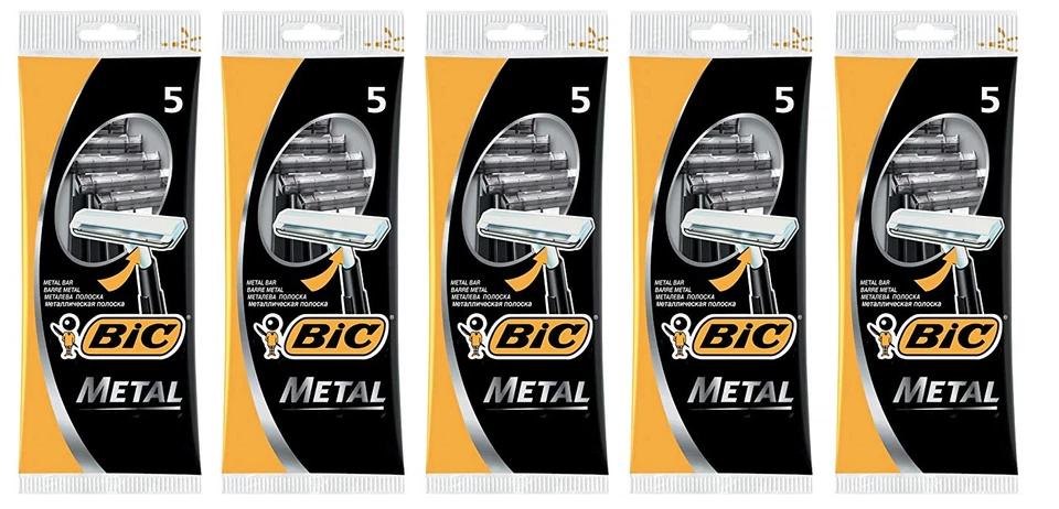 BIC Metal Disposable Mens Shaving Razors, 5 Count (Pack of 5) - Image 1 of 1