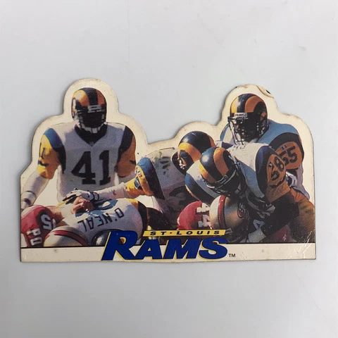 Vintage St Louis Rams Magnet NFL Fridge Magnet San Francisco 49ers 4 x 2 1/2 in Cover