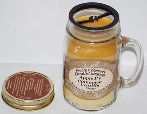 Apple, Cinnamon, Vanilla 13oz. Mason Jar Candle by Our Own Candle Company - Picture 1 of 7