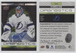 2020 Upper Deck Allure Diagnostics Black and Green Andrei Vasilevskiy #D-8 Auto