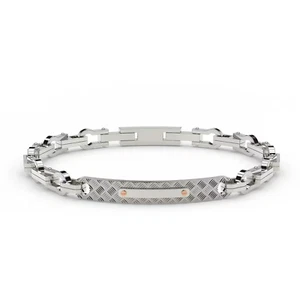 COMETE GIOIELLI TEXTURE BRACCIALE UOMO UBR783 NUOVO GARANZIA UFFICIALE - Foto 1 di 2