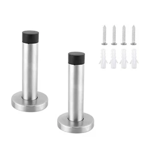 Komunj 2 Stck. Wandmontage Türstopper Edelstahl Schwerlast Stoßstange Gummi - Bild 1 von 3