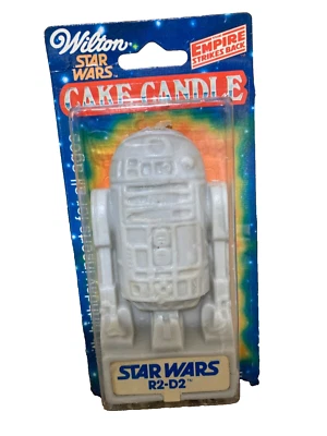 Vela de bolo de aniversário R2-D2 vintage Star Wars 1980 Wilton Empire Strikes Back NOVO - Imagem 1 de 2