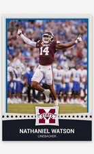 Nathaniel Watson  NMT Custom Art College Football Card! Mississippi State