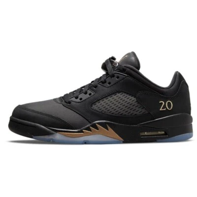 Tênis de basquete Jordan 5 retrô Low Wings 2020-21 preto cano baixo masculino DJ1094-001- - Imagem 1 de 4