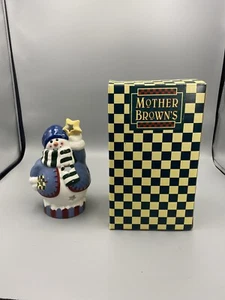 Snowman Holding Star Tea Light Mother Brown Coyne's & Company Luminary 1998 - Picture 1 of 8