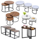 2/3x Nest of Tables Nested Coffee Table Nesting Round Side End Table Living Room
