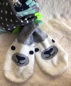 Christmas/Holiday Kids Ankle Socks Penguin/Polar Bear 6 Pair-Shoe S/5.5-8.5~NEW - Picture 1 of 11