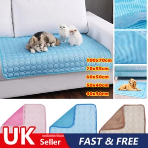 Pet Cooling Gel Mat Dog Cat Summer Heat Relief Non toxic Pad Self Cooling Mat . - Picture 1 of 42