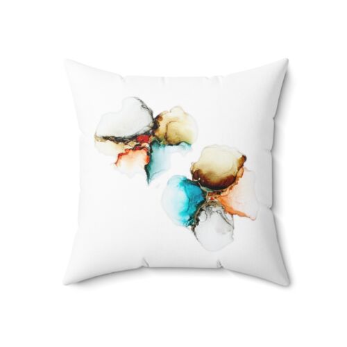 Unique Hand Painted Pattern, Printed On a Plush Pillow - V1