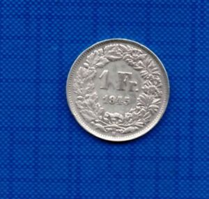 Swiss Helvetia 1 Francs 1945  ( BOX 131 -  SILVER  top quality