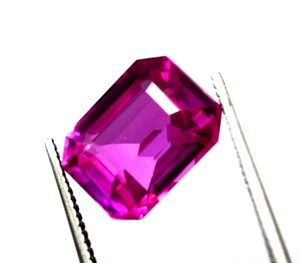 Emerald Shape 8 to 10 Ct Natural Pink Spinel Loose Gemstone Certified Best Offer - Picture 1 of 5