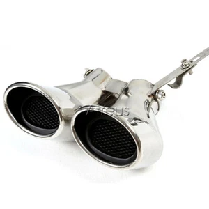 Tubo silenciador doble de acero inoxidable con puntas de escape para Mercedes Benz W203 C240 C320 - Imagen 1 de 8
