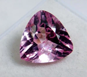 Certified 5.10 Ct Natural Brazilian Rose Pink Morganite Trillion Cut Gemstone - Picture 1 of 5