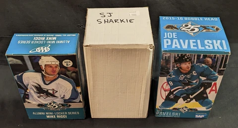 SJ Sharks Lot: Mike Ricci Locker, Sharkie Bobblehead, and Pavelski Bobblehead Cover