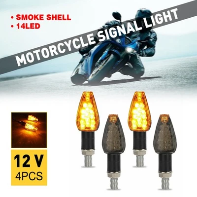 4x Luces LED ámbar intermitentes de giro para motocicleta indicador apto para DRZ400SM Suzuki Foto 1 de 4