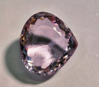 75 Ct Rose Quartz Heart Shape Pendent Size Lab Created Pink Color Gemstone - Image 1 of 4