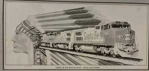 Impresión LANCE BUKOVE GORROS ESPÍRITU DE GUERRA-ORGULLO Y PODER Ferrocarril de Santa Fe - Imagen 1 de 7