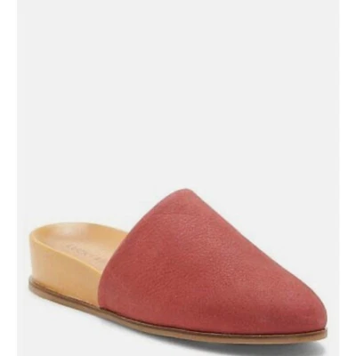 Zueco para mujer Lucky Brand 'Delsha' 8,5 sin cordones de cuero nobuck rojo  Foto 1 de 4