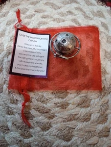 Over the Moon for You Charm with Poetic Card - Picture 1 of 2