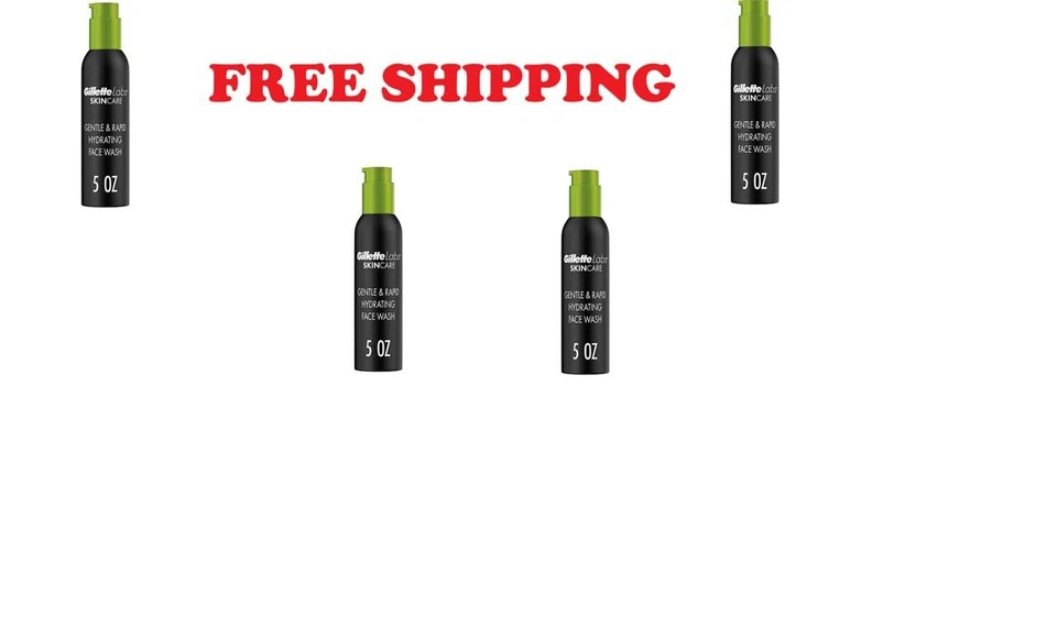 4 NUEVOS 5 FL OZ GILLETTE LABS SUAVE E HIDRATACIÓN RÁPIDA LAVADO FACIAL CUIDADO DE LA PIEL Foto 1 de 1