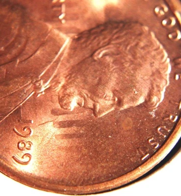 1989  Lincoln Cent  Die Clash Prisoner Red - Image 1 of 4