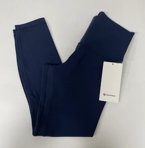 Women's Lululemon Aligin TM High Rise Stretch Pant 25" Navy Size 8 - Picture 1 of 12
