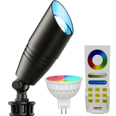 Luces de paisaje RGB de bajo voltaje, luces puntuales exteriores que cambian de color de 12 V, Wat... Foto 1 de 4