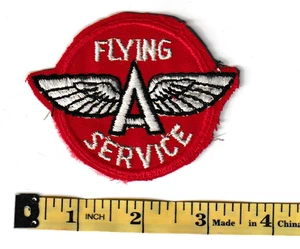 Vintage Flying A Service Gas & Oil Embroidered Patch Shirt Jacket Hot Rod Racing - Picture 1 of 2