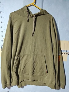 Timberland PRO Hoodie Mens 2XL Green Original Fit Fleece Lined Raglan Workwear - Picture 1 of 13