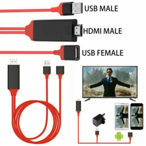 MHL Full HD 1080P USB-zu-HDMI-HDTV-TV-Kabeladapter Für iPhone / Android /Samsung - Bild 1 von 7