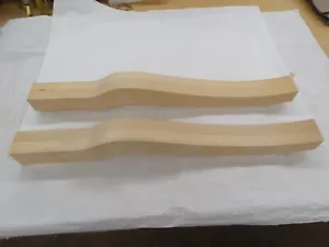 NOS Pair of Maple Cabriole Style Flat Curve 32 1/2" Long Table Legs. - Picture 1 of 5