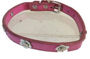 Collare per cani in pelle PU fantasia floreale fibbia chiusura piccola 12-14" - Foto 1 di 1