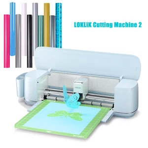 Vinyl Cutting Machine Die Cutting Machine Cutter Bundle w/ Vinyl Roll LOKLiK US - Picture 1 of 14