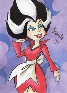 ORIGINAL The Flintstones - Hidea Frankenstone 1/1 Hand Drawn Sketch Card PSC Art - Picture 1 of 3