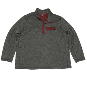 Eddie Bauer Uomo 3XL Pullover Pile Maglione Giacca Grigio Erica Snap Poliestere - Foto 1 di 12
