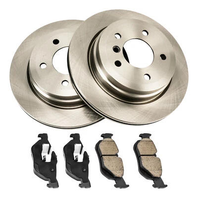 Rear Disc Rotors + Ceramic Brake Pads For BMW 328i X1 328i xDrive 2007-2015 - Image 1 of 4