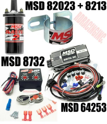 MSD 6AL Ignition Kit Digital 64253 Blaster 2 Coil 82023 Bracket 8213 2 step 8732 - Image 1 of 4