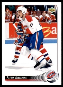 1992-93 Upper Deck Patric Kjellberg Rookie Montreal Canadiens #498